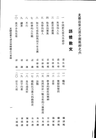 Union Culture Orgnization 友联活页文选 -    語體散文