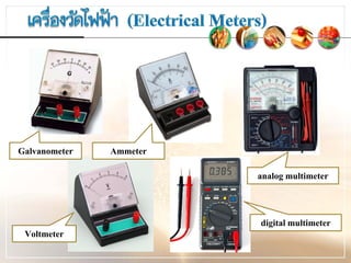 Galvanometer
Voltmeter
digital multimeter
Ammeter
analog multimeter
 
