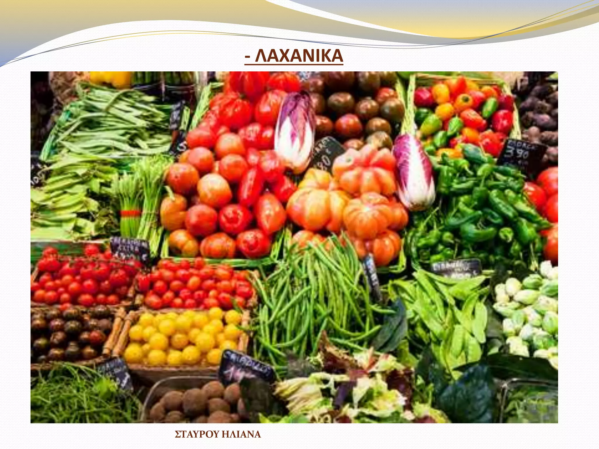 - ΛΑΧΑΝΙΚΑ
ΣΤΑΥΡΟΥ ΗΛΙΑΝΑ
 