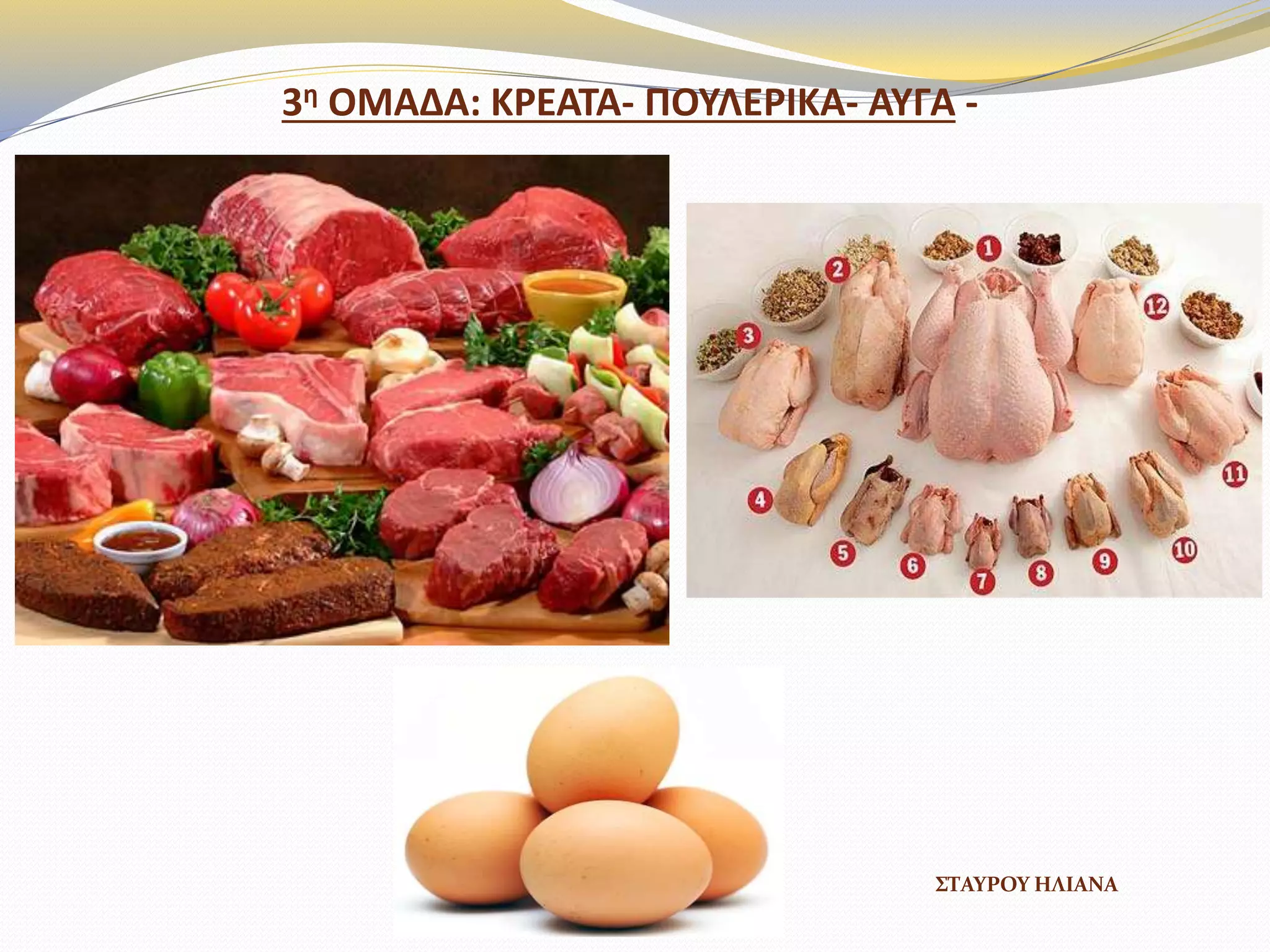 3θ ΟΜΑΔΑ: ΚΡΕΑΣΑ- ΠΟΤΛΕΡΙΚΑ- ΑΤΓΑ -
ΣΤΑΥΡΟΥ ΗΛΙΑΝΑ
 