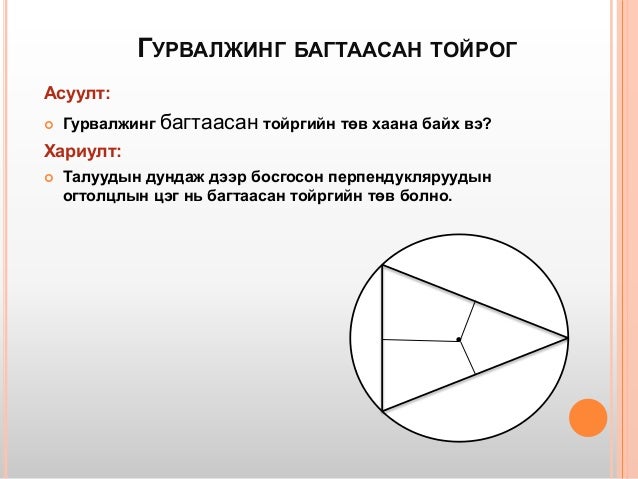 багтсан ба багтаасан дөрвөн өнцөгт