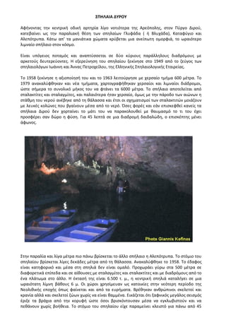 ΣΠΗΛΑΙΑ ΔΥΡΟΥ
Αφήνοντας την κεντρική οδική αρτηρία λίγο νοτιότερα της Αρεόπολης, στον Πύργο Διρού,
κατεβαίνει ως την παραλιακή θέση των σπηλαίων Γλυφάδα ( ή Βλυχάδα), Καταφύγιο και
Αλεπότρυπα. Κάτω απ’ τα μανιάτικα χώματα κρύβεται μια ανείπωτη ομορφιά, το ωραιότερο
λιμναίο σπήλαιο στον κόσμο.
Είναι υπόγειος ποταμός και αναπτύσσεται σε δύο κύριους παράλληλους διαδρόμους με
αρκετούς δευτερεύοντες. Η εξερεύνηση του σπηλαίου ξεκίνησε στο 1949 από το ζεύγος των
σπηλαιολόγων Ιωάννη και Άννας Πετροχείλου, της Ελληνικής Σπηλαιολογικής Εταιρείας.
Το 1958 ξεκίνησε η αξιοποίησή του και το 1963 λειτούργησε με χερσαίο τμήμα 600 μέτρα. Το
1979 ανακαλύφθηκαν και νέα τμήματα, χαρτογραφήθηκαν χερσαίοι και λιμναίοι διάδρομοι,
ώστε σήμερα το συνολικό μήκος του να φτάνει τα 6000 μέτρα. Το σπήλαιο αποτελείται από
σταλακτίτες και σταλαγμίτες, και παλαιότερα ήταν χερσαίο, όμως με την πάροδο των αιώνων η
στάθμη του νερού ανέβηκε από τη θάλασσα και έτσι οι σχηματισμοί των σταλακτιτών μοιάζουν
με λευκές κολώνες που βγαίνουν μέσα από το νερό. Όσες φορές και εάν επισκεφθεί κανείς τα
σπήλαια Διρού δεν χορταίνει το μάτι του να παρακολουθεί με θαυμασμό το τι του έχει
προσφέρει σαν δώρο η φύση. Για 45 λεπτά σε μια διαδρομή δαιδαλώδη, ο επισκέπτης μένει
άφωνος.
Στην παραλία και λίγα μέτρα πιο πάνω βρίσκεται το άλλο σπήλαιο η Αλεπότρυπα. Το στόμιο του
σπηλαίου βρίσκεται λίγες δεκάδες μέτρα από τη θάλασσα. Ανακαλύφθηκε το 1958. Το έδαφος
είναι κατηφορικό και μέσα στη σπηλιά δεν είναι ομαλό. Προχωράει γύρω στα 500 μέτρα σε
διαφορετικά επίπεδα και σε αίθουσες με σταλαγμίτες και σταλακτίτες και με διαδρόμους από το
ένα πλάτωμα στο άλλο. Η έκτασή της είναι 6.500 τ. μ., η κεντρική σπηλιά καταλήγει σε μια
ωραιότατη λίμνη βάθους 6 μ. Οι χώροι χρησίμευαν ως κατοικίες στην νεότερη περίοδο της
Νεολιθικής εποχής όπως φαίνεται και από τα ευρήματα. Βρέθηκαν ανθρώπινοι σκελετοί και
κρανία αλλά και σκελετοί ζώων χωρίς να είναι θαμμένα. Εικάζεται ότι ξαφνικός μεγάλος σεισμός
έριξε τα βράχια από την κορυφή ώστε όσοι βρισκόντουσαν μέσα να εγκλωβιστούν και να
πεθάνουν χωρίς βοήθεια. Το στόμιο του σπηλαίου είχε παραμείνει κλειστό για πάνω από 45
 