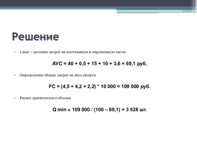 Формула Объема Выпуска Продукции
