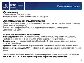 Управление Рисками. Когда И Как? | PPT