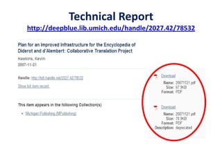 Technical Report
http://deepblue.lib.umich.edu/handle/2027.42/78532
 