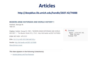 Articles
http://deepblue.lib.umich.edu/handle/2027.42/74088
 