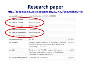 Research paper
http://deepblue.lib.umich.edu/handle/2027.42/35870?show=full
 