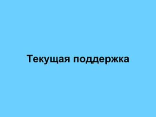 Текущая поддержка
 