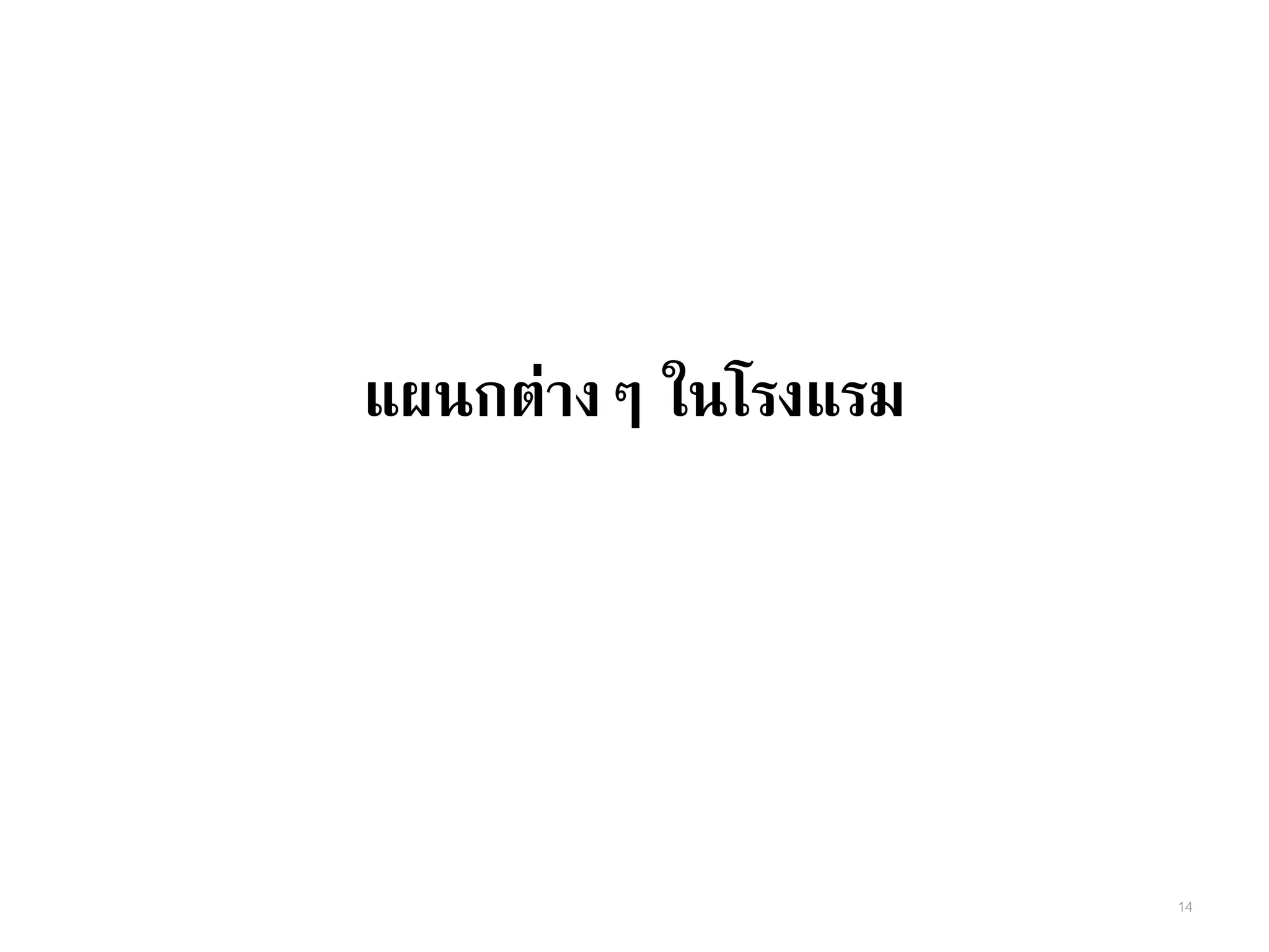 แผนกต่างๆ ในโรงแรม
14
 