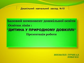 презентація  роботи  вихователя  турчик  а.в.