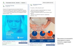 Постоянно отслеживайте
популярность своего
контента, корректируя
стратегию.
 