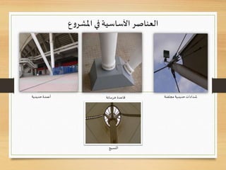 ‫مجلفنة‬ ‫حديدية‬‫شدادات‬‫خرسانة‬‫قاعدة‬‫حديدية‬‫أعمدة‬
‫النسيج‬
 