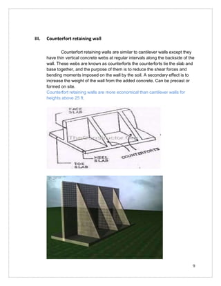 Counterfort Examples retaining walls ( word ) | DOCX