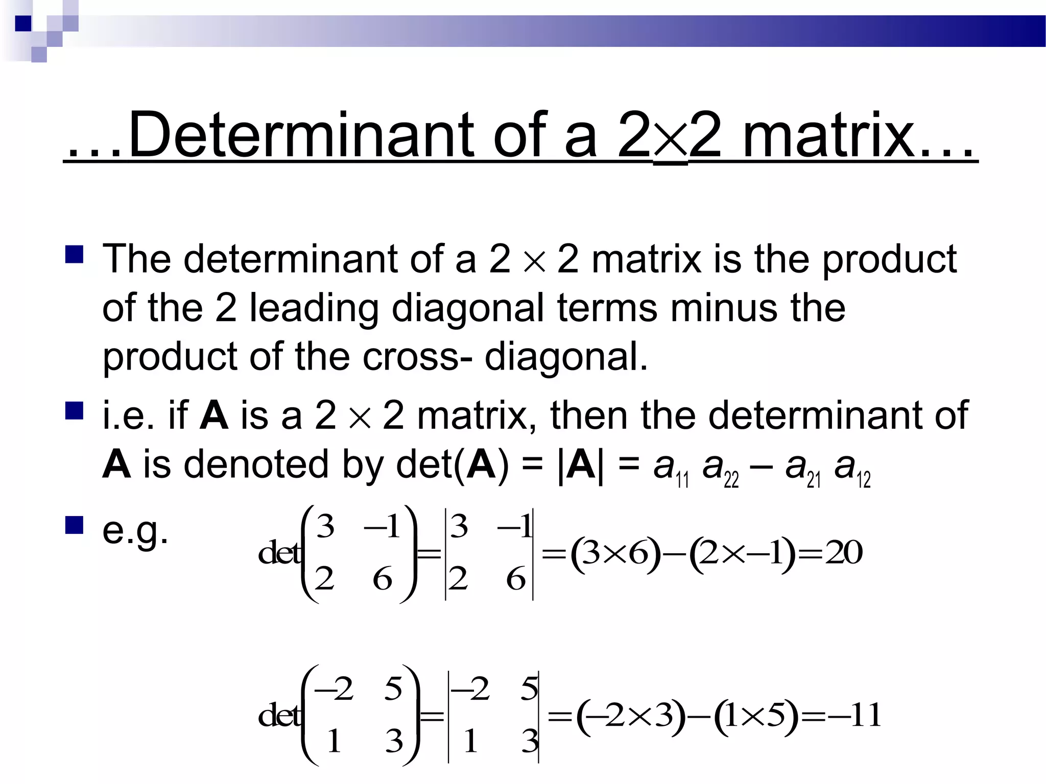 systems of linear equations & matrices | PPT