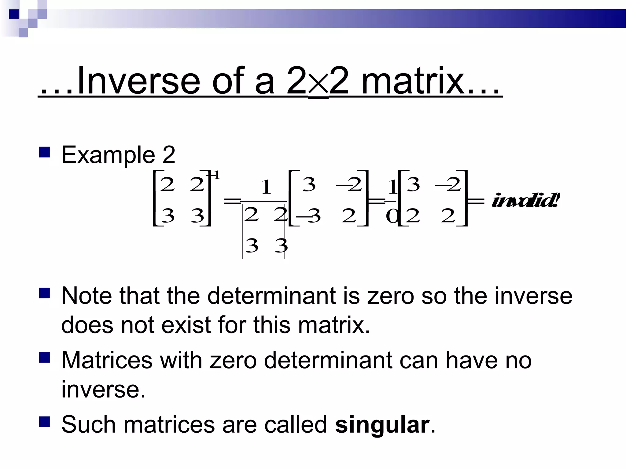 systems of linear equations & matrices | PPT