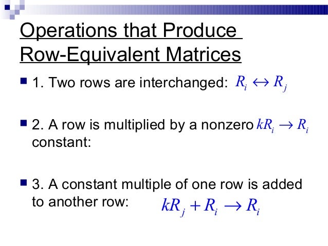matrices r operations of systems matrices equations linear &