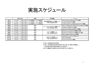 実施スケジュール	
15	
 