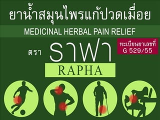 ราฟาสมุนไพรแก้ปวึϹมื่อย