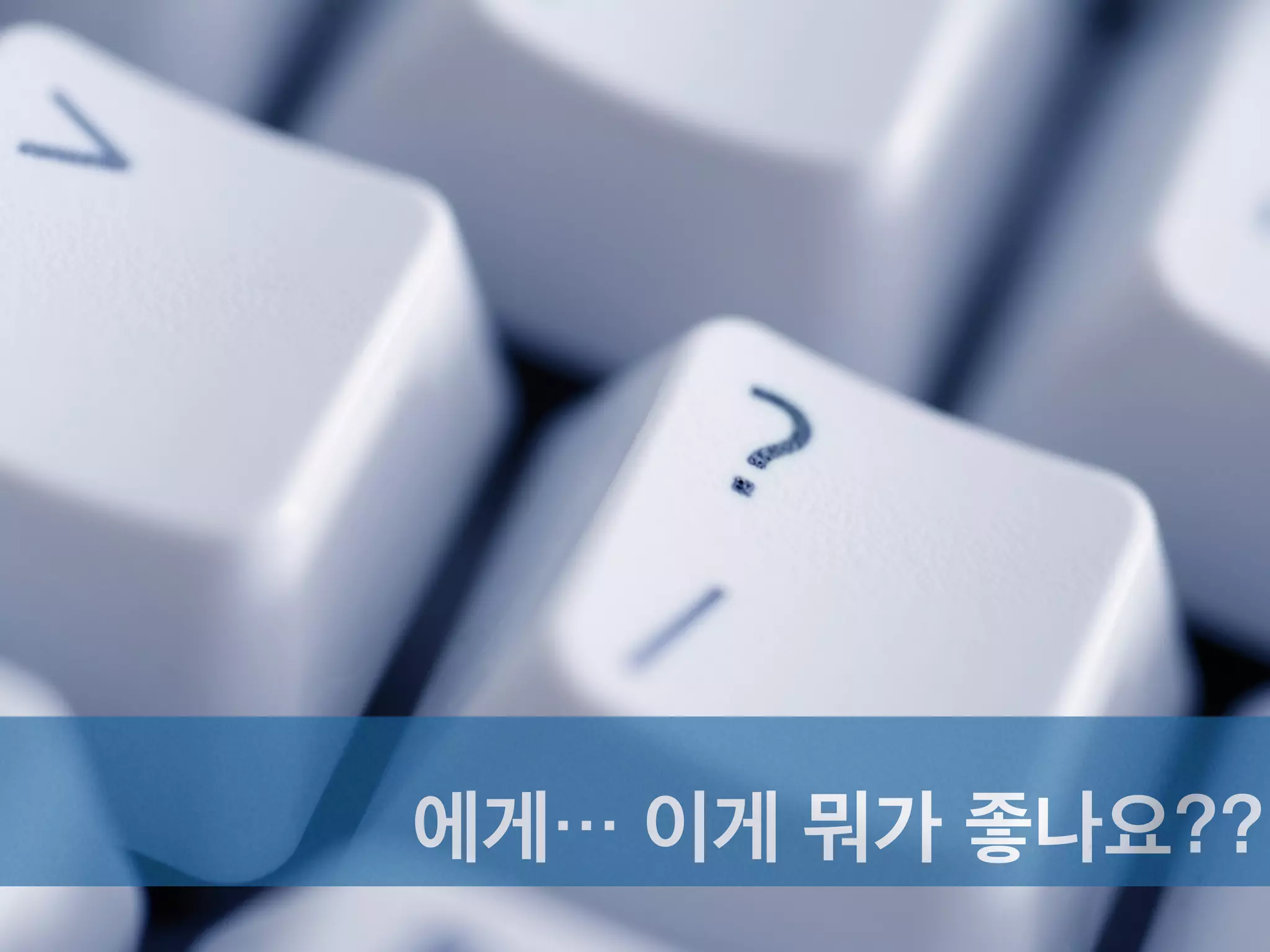 에게… 이게 뭐가 좋나요??
 