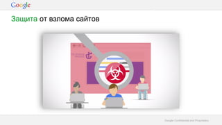 Google Confidential and Proprietary
Защита от взлома сайтов
 
