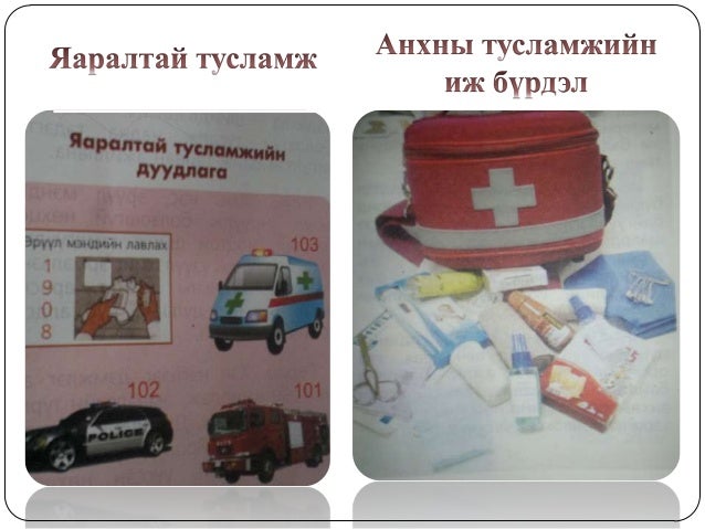 Эрүүл мэнд : Анхны тусламж