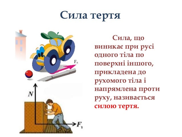сила тертя та її значення в житті та техніці