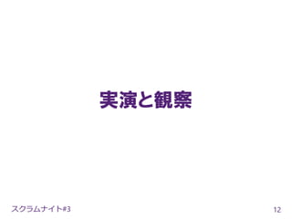 実演と観察
スクラムナイト#3 12
 