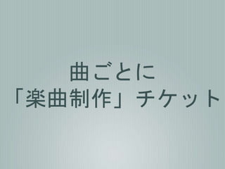 曲ごとに
「楽曲制作」チケット
 