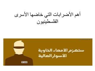 ‫األسرى‬ ‫خاضها‬ ‫التي‬ ‫األضرابات‬ ‫أهم‬
‫الفلسطينيون‬
 