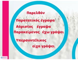 N. Γλώσσα Β΄ γυμνασίου, μορφοσυντακτικά φαινόμενα