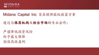 Midana Capital Inc ּṩȨ¸
͸뱣̨гרҵ
ϽͶʷ

ӯ
 