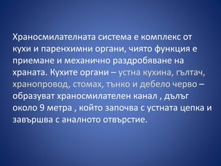 Храносмилателна система | PPT