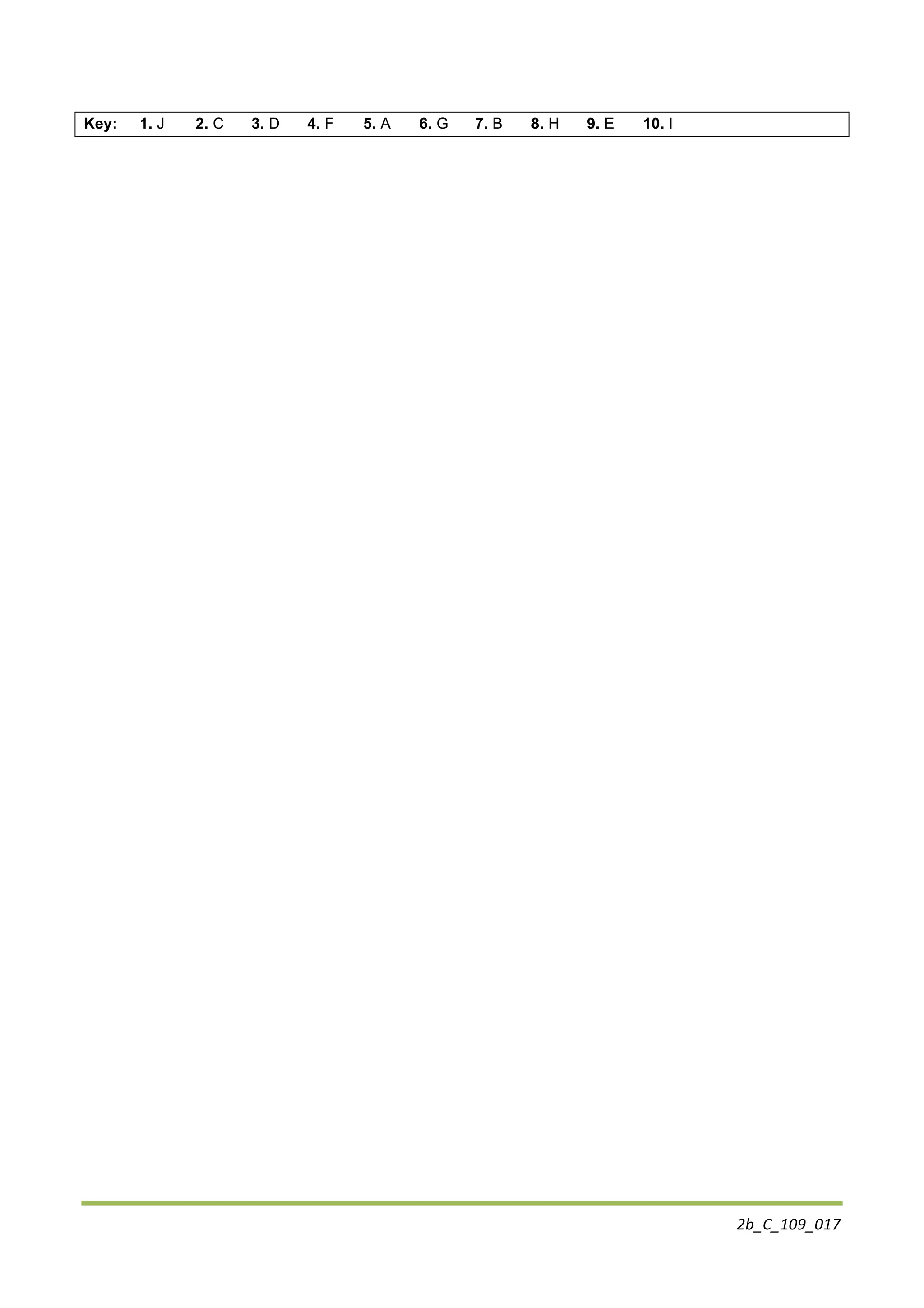 2b_C_109_017	
  
Key: 1. J 2. C 3. D 4. F 5. A 6. G 7. B 8. H 9. E 10. I
	
  
 