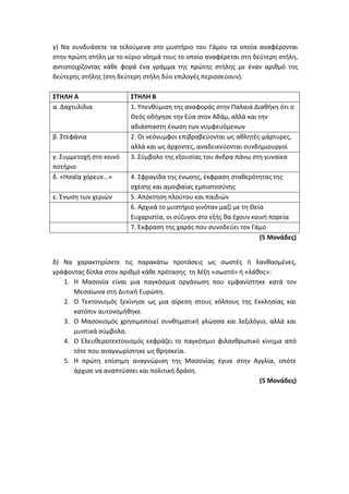 Τράπεζα Θεμάτων: Θρησκευτικά