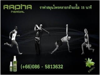 ราฟาสมุนไพรคลายกล้าม๶Ȩ้ออักเสบ