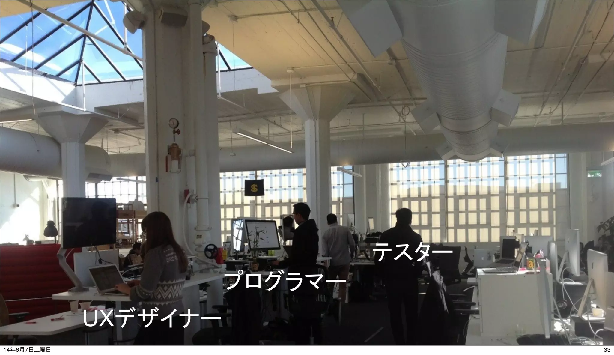 © 2014 NTT DOCOMO, INC. All rights reserved.
33
UXデザイナー
プログラマー
テスター
3314年6月7日土曜日
 