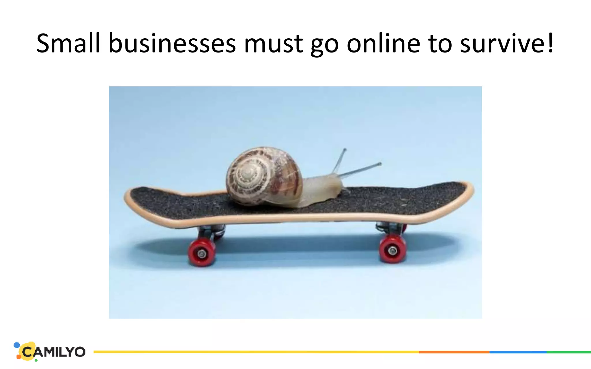 Small businesses must go online to survive!
 