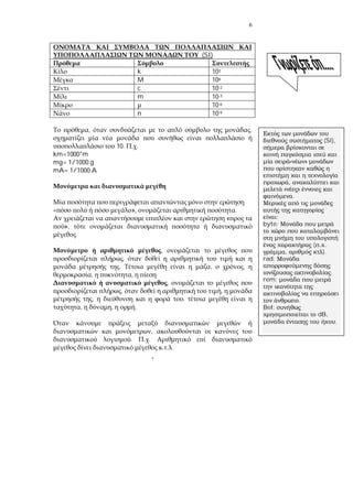 6
(SI)
k 103
M 106
c 10-2
m 10-3
10-6
n 10-9
, ,
10. .
km=1000*m
mg= 1/1000 g
mA= 1/1000 A
», .
«
»,
.
,
,
. , ,
, , .
,
, ,
, .
, , .
,
. .
.
.
(SI),
»
,
« »
.
:
byte:
( .
, ).
rad:
.
rem:
.
Bel:
dB,
.
 
