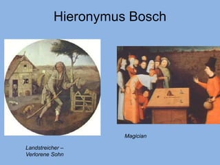 Hieronymus Bosch
Landstreicher –
Verlorene Sohn
Magician
 