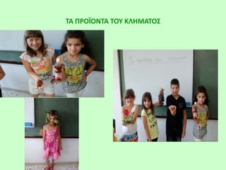 ΤΑ ΠΡΟΪΟΝΤΑ ΤΟΥ ΚΛΗΜΑΤΟΣ
 