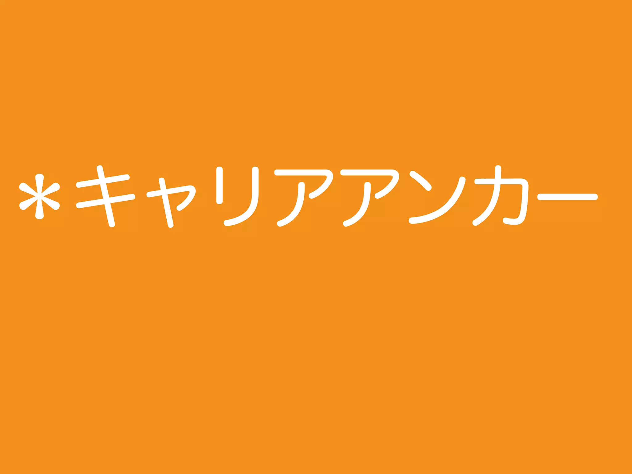 ＊キャリアアンカー
 