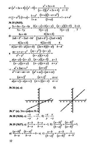 домашняя работа к уч. алгебра 8кл. макарычев ю.н. и др 2010  288с