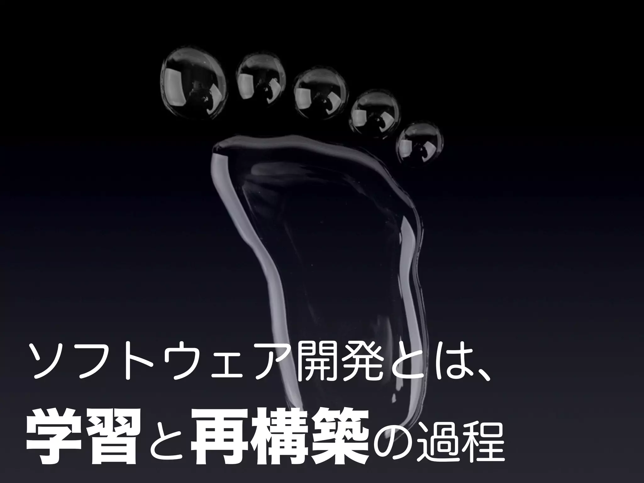 ソフトウェア開発とは、
学習と再構築の過程
 