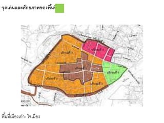 พื้นที่เมืองเก่า- ใจเมือง
จุดเด่นและศักยภาพของพื้นที่
 