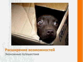 Расширение возможностей
Экономные путешествия
 