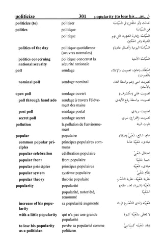 القاموس السياسي ومصطلحات المؤتمرات الدولية إنكليزي فرنسي عربي
