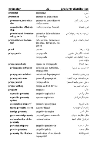 القاموس السياسي ومصطلحات المؤتمرات الدولية إنكليزي فرنسي عربي