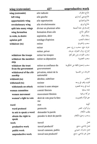 القاموس السياسي ومصطلحات المؤتمرات الدولية إنكليزي فرنسي عربي