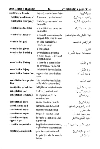 القاموس السياسي ومصطلحات المؤتمرات الدولية إنكليزي فرنسي عربي