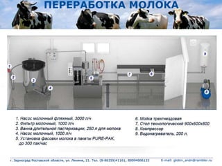 ПЕРЕРАБОТКА МОЛОКА
г. Зерноград Ростовской области, ул. Ленина, 21. Тел. (8-86359)41161; 89094006133 E-mail: globin_andn@rambler.ru
 
